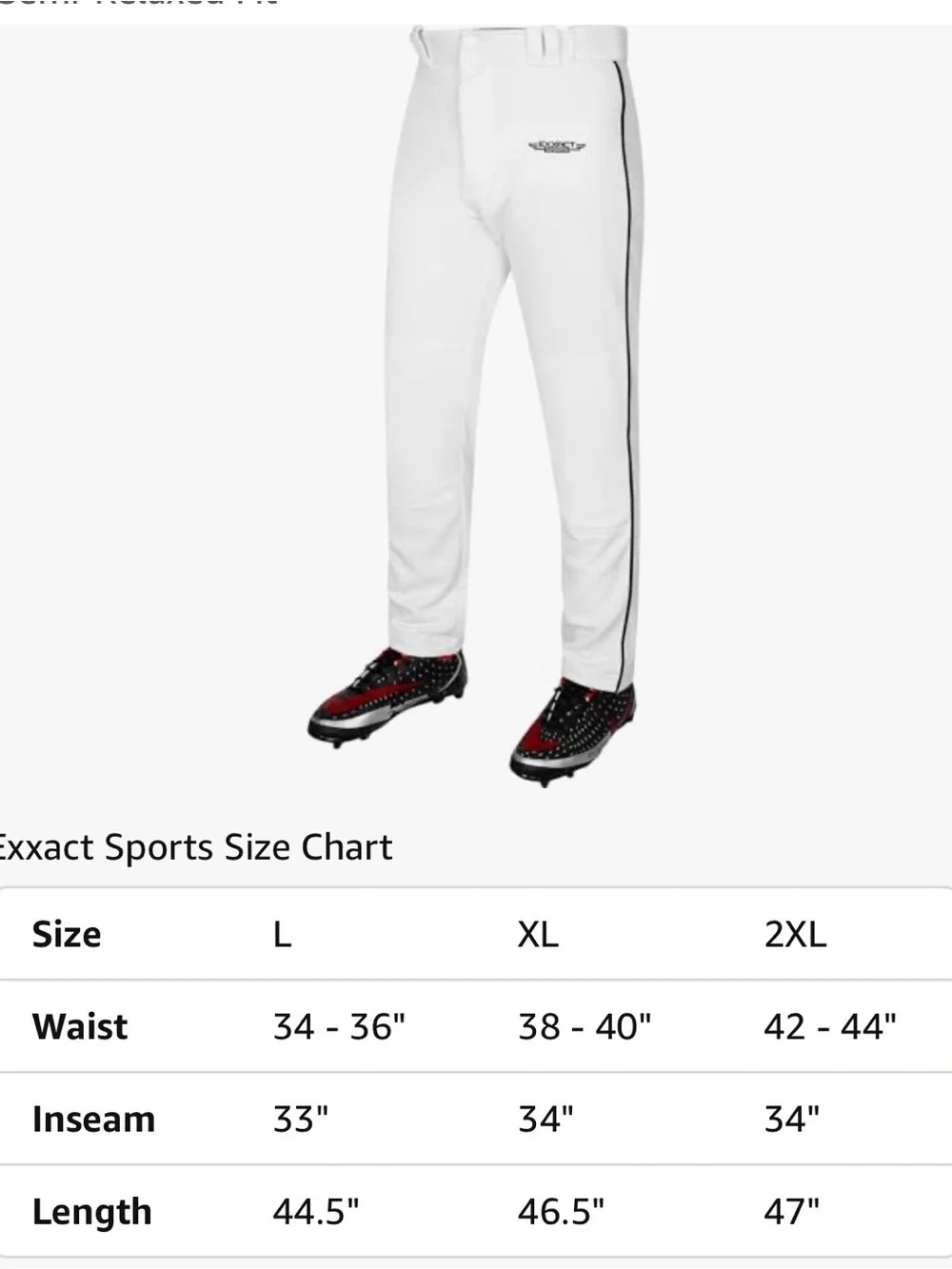 Exxact Sports Home Run Men's Baseball Pants, Men Size XXL,Full-Length Adult Base